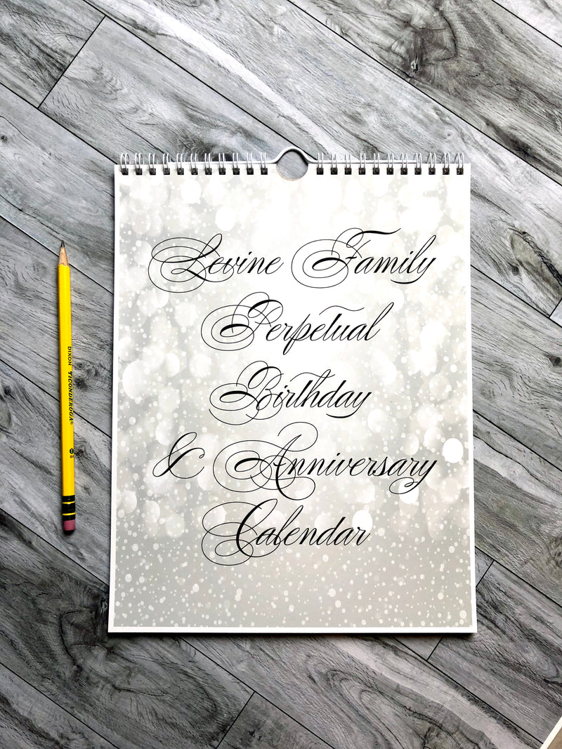 Perpetual Birthday and Anniversary Calendar