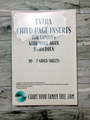 Additional Child Pages for Family Workbook - Set of 10 - 2 sided pages