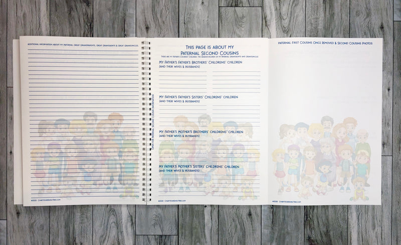 Child's First Family Tree Workbook for little Boys -Personalized with his name