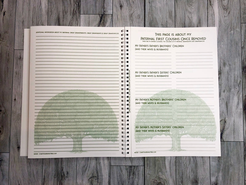 Teenager's Family Tree Workbook-Personalized with their name